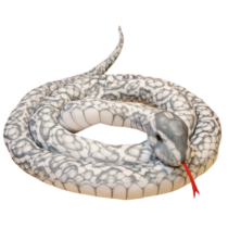 Giant Boa Cobra Grey Snake Soft Stuffed Plush Toy