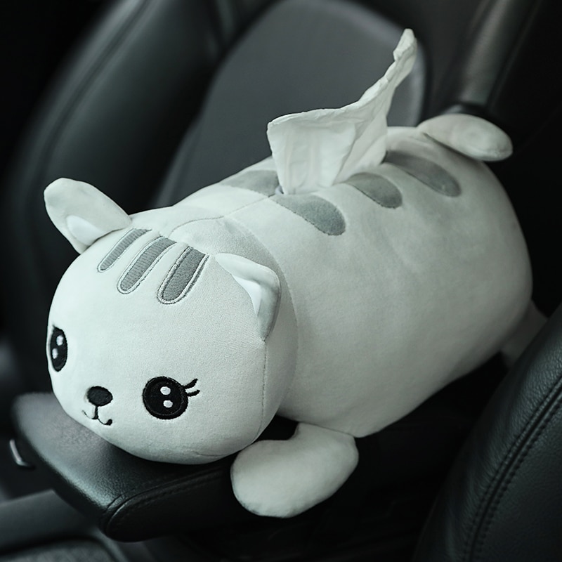 Kawaii Unicorn Car Pig Husky Cat Paper Towel Plush Animals Tissue Box Home Sofa Paper Tissue Holder Napkin Case Pouch Plushie