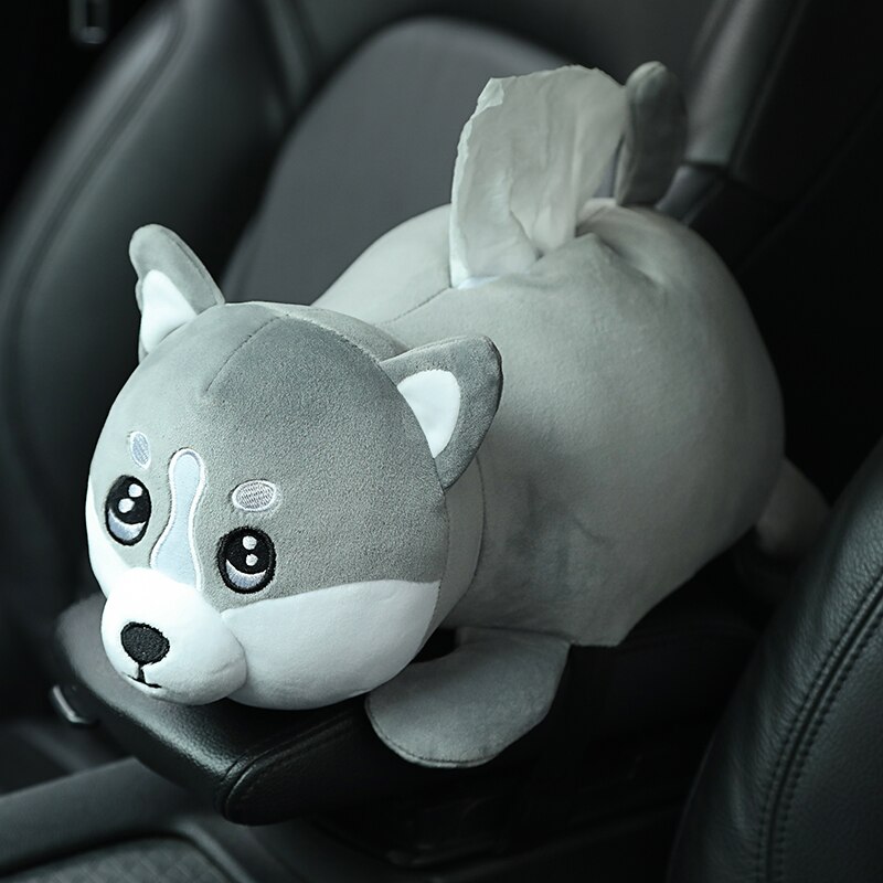 Kawaii Unicorn Car Pig Husky Cat Paper Towel Plush Animals Tissue Box Home Sofa Paper Tissue Holder Napkin Case Pouch Plushie