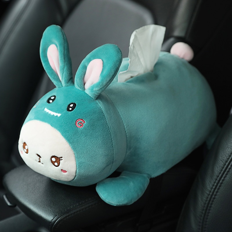 Kawaii Unicorn Car Pig Husky Cat Paper Towel Plush Animals Tissue Box Home Sofa Paper Tissue Holder Napkin Case Pouch Plushie