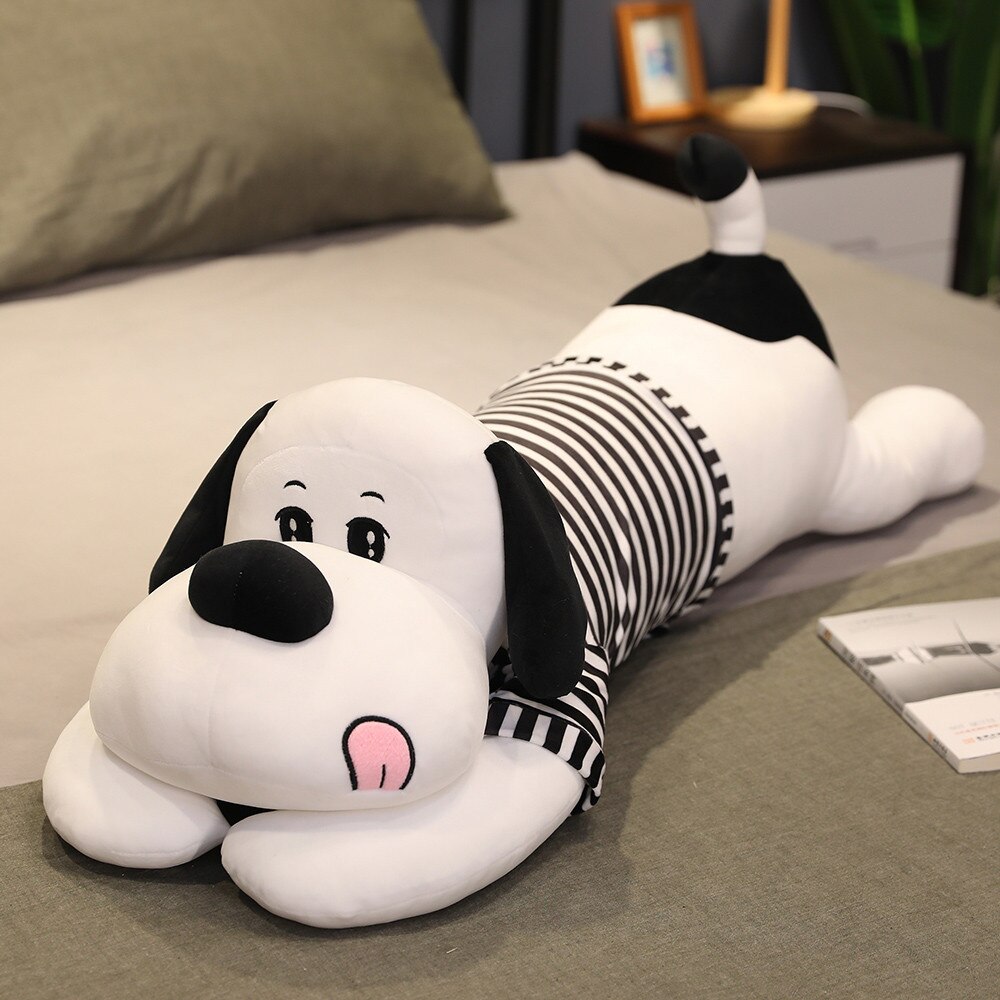 1m Cute Lying Prone Dog Plush Toy Stuffed Animal Doll Cartoon Puppy Soft Pillow Kids Baby Hug Doll Girl Birthday Christmas Gift