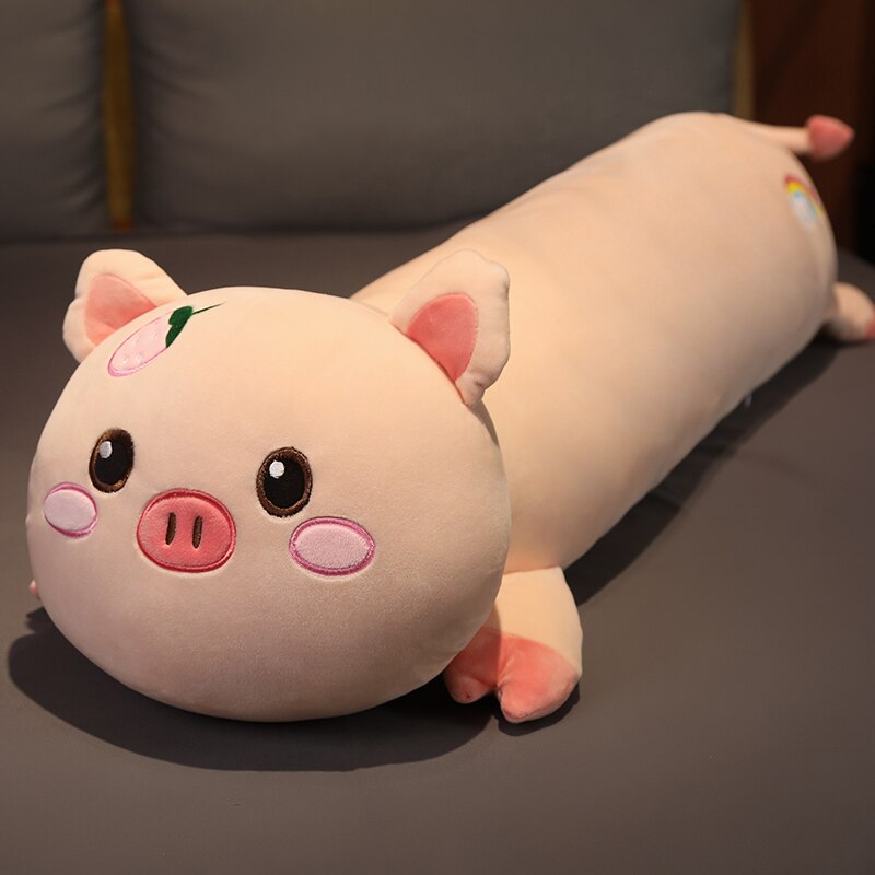 1pc 100/120cm Lovely Husky Pig Rabbit Dinosaur Plush Toys Soft Animal Stuffed Plush Long Pillow Kawaii Birthday Gift for Girls