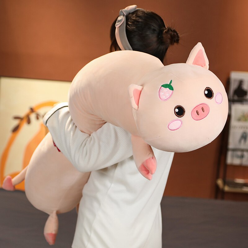 1pc 100/120cm Lovely Husky Pig Rabbit Dinosaur Plush Toys Soft Animal Stuffed Plush Long Pillow Kawaii Birthday Gift for Girls