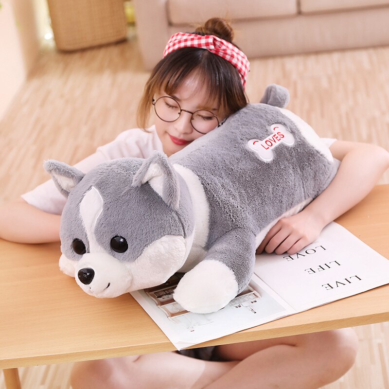 60-100cm Cute Corgi Dog Plush Toy Lovely Christmas Gift for Kids Stuffed Soft Animal Cartoon Pillow Kawaii Valentine Present