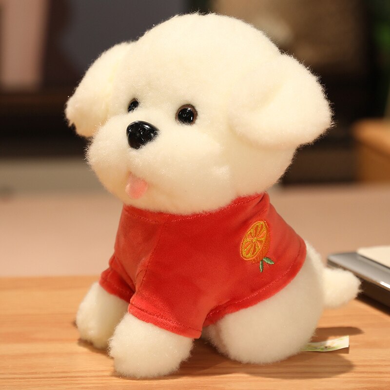 1pc 25/35/45cm Kawaii Teddy Dog Plush Toys Lovely Animal Dog Wears Sweater Dolls Soft Stuffed Pillow for Children Birthday Decor