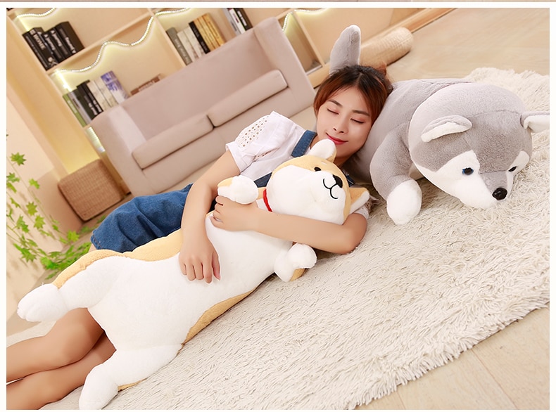 1pc 60cm Cute Corgi Dog Plush Toys Soft Kawaii Animal Cartoon Dog Stuffed Plush Sofa Pillow Lovely Christmas Presents for Kids