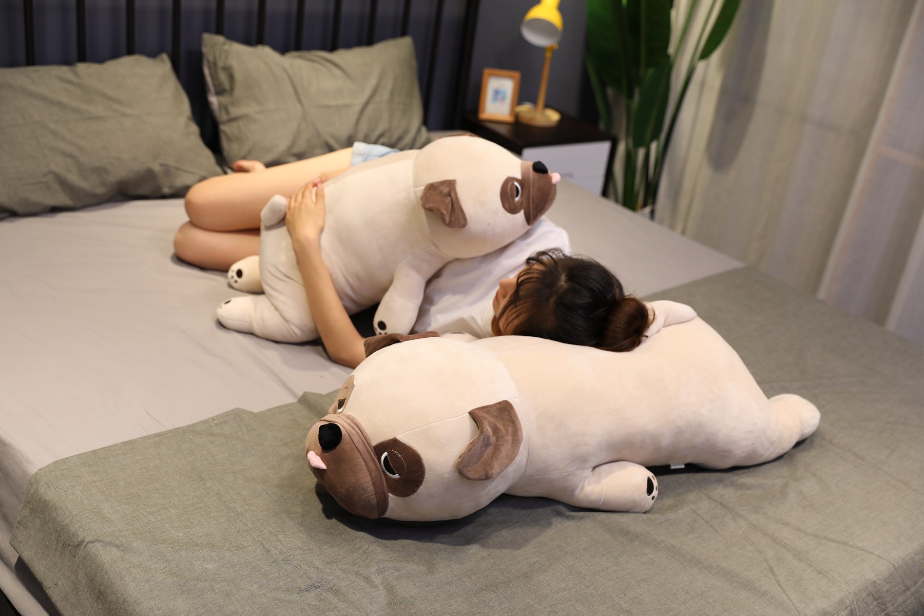 Hot 55-90cm Big Size New Cute Animal Kawaii Pug Dog Plush Toys Sleep Pillow Kids Birthday Gift Child Girl Xmas Valentine's