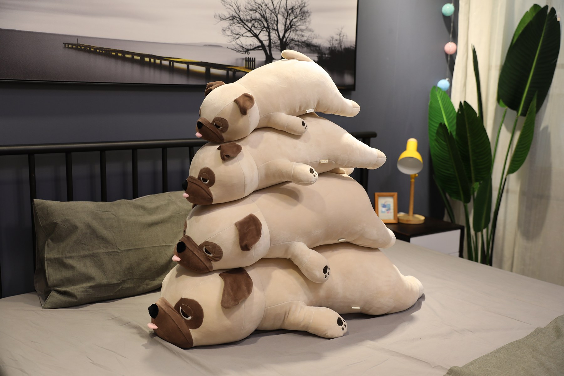 Hot 55-90cm Big Size New Cute Animal Kawaii Pug Dog Plush Toys Sleep Pillow Kids Birthday Gift Child Girl Xmas Valentine's