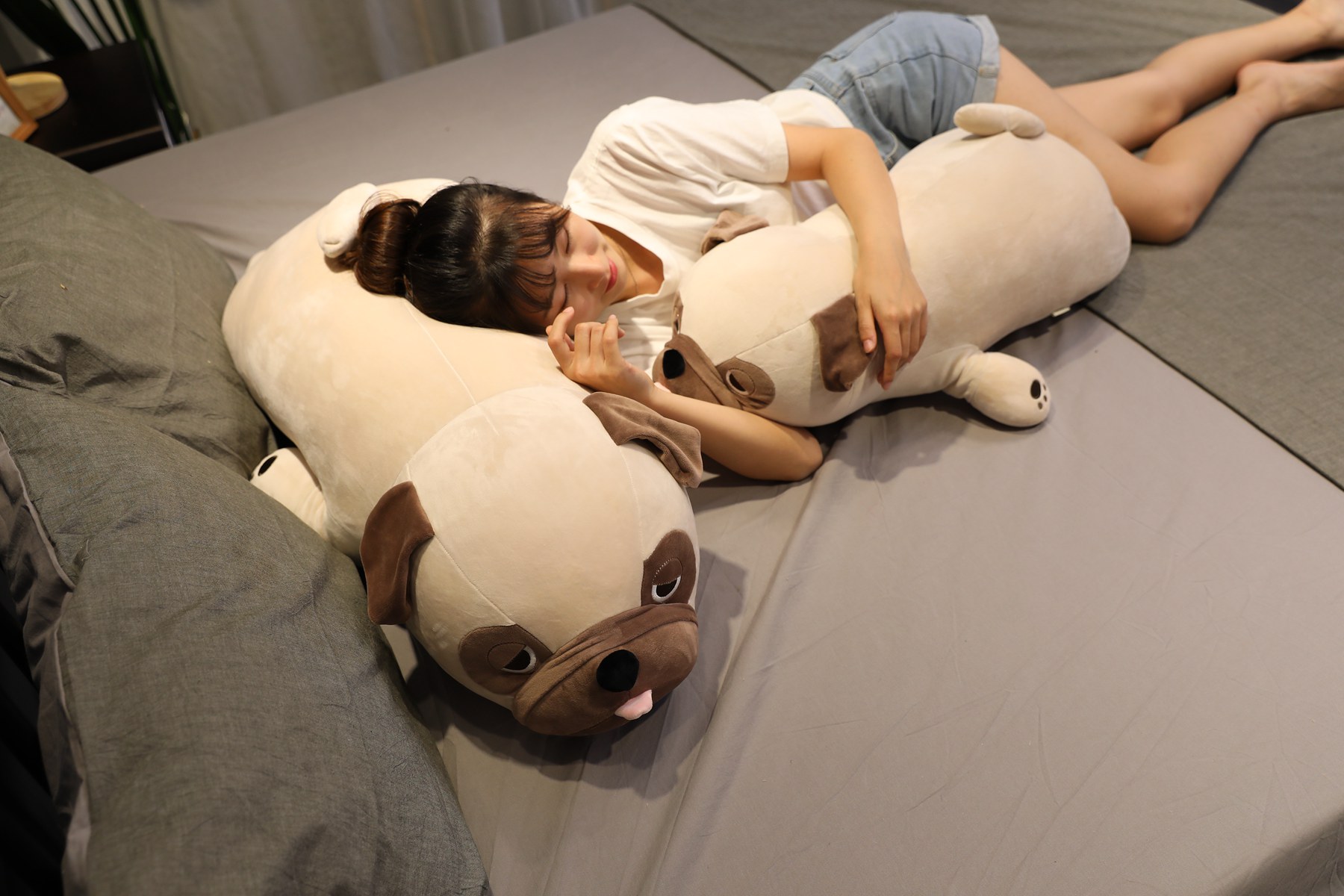 Hot 55-90cm Big Size New Cute Animal Kawaii Pug Dog Plush Toys Sleep Pillow Kids Birthday Gift Child Girl Xmas Valentine's