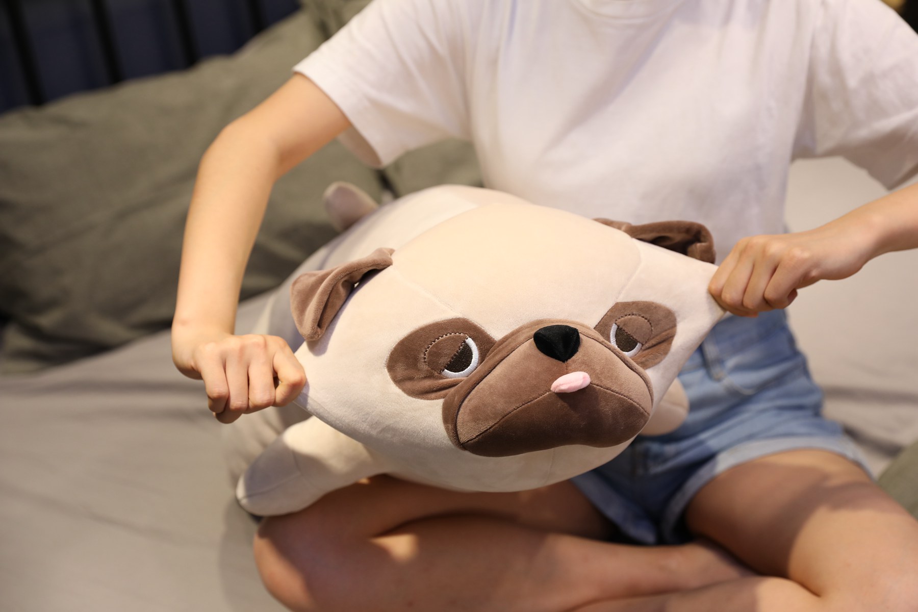 Hot 55-90cm Big Size New Cute Animal Kawaii Pug Dog Plush Toys Sleep Pillow Kids Birthday Gift Child Girl Xmas Valentine's