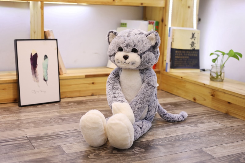 1pc 50-90cm Kawaii Cats Plush Toys Cute Stuffed Animals Fluffy Cat Dolls Soft Kids Toys Children Birthday Present Xmas Gifts