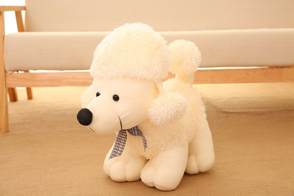 1pc 20cm Simulation Plush Poodle Dog Toy Stuffed Animal Dolls Cute Gift Toy Kids Baby Sleeping Appease Doll Valentine Present