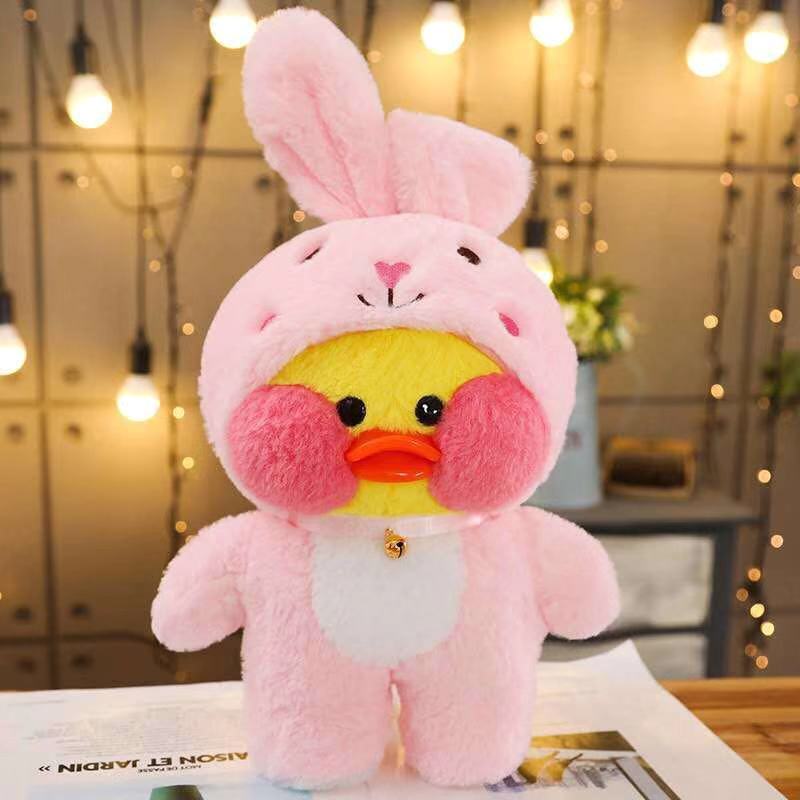 30cm Korean Netred Wearing Hyaluronic Acid Little Yellow Duck Doll Ducks Lalafanfan Ducks Plush soft Toys Ducks Doll Birthday Gi