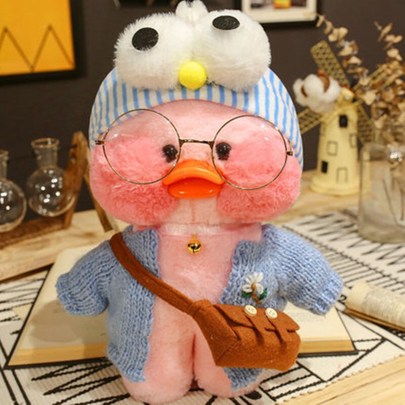 30cm Korean Netred Wearing Hyaluronic Acid Little Yellow Duck Doll Ducks Lalafanfan Ducks Plush soft Toys Ducks Doll Birthday Gi