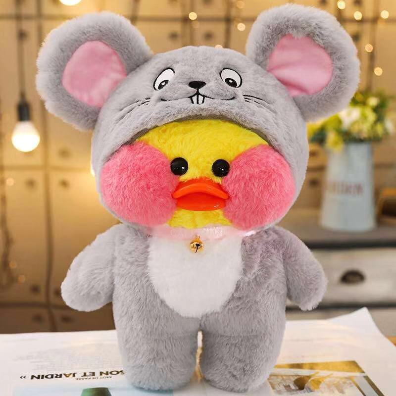 30cm Korean Netred Wearing Hyaluronic Acid Little Yellow Duck Doll Ducks Lalafanfan Ducks Plush soft Toys Ducks Doll Birthday Gi