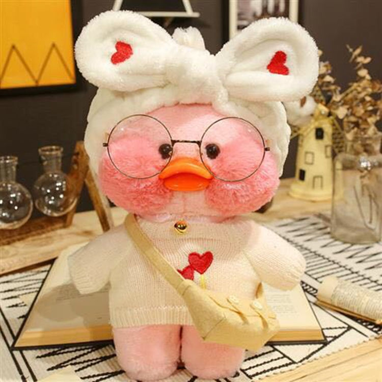 30cm Korean Netred Wearing Hyaluronic Acid Little Yellow Duck Doll Ducks Lalafanfan Ducks Plush soft Toys Ducks Doll Birthday Gi