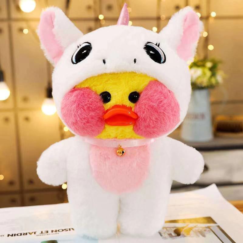 30cm Korean Netred Wearing Hyaluronic Acid Little Yellow Duck Doll Ducks Lalafanfan Ducks Plush soft Toys Ducks Doll Birthday Gi