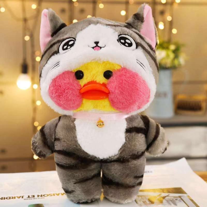 30cm Korean Netred Wearing Hyaluronic Acid Little Yellow Duck Doll Ducks Lalafanfan Ducks Plush soft Toys Ducks Doll Birthday Gi