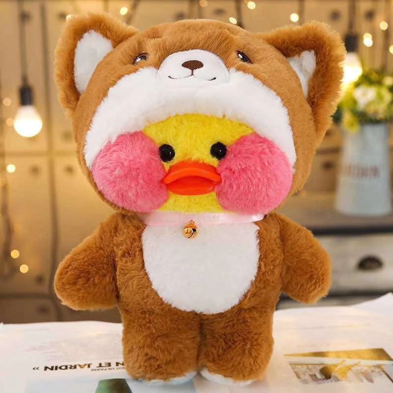 30cm Korean Netred Wearing Hyaluronic Acid Little Yellow Duck Doll Ducks Lalafanfan Ducks Plush soft Toys Ducks Doll Birthday Gi