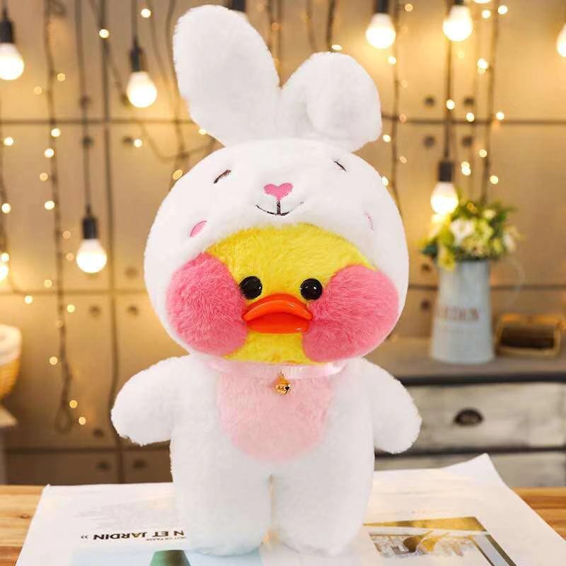 30cm Korean Netred Wearing Hyaluronic Acid Little Yellow Duck Doll Ducks Lalafanfan Ducks Plush soft Toys Ducks Doll Birthday Gi