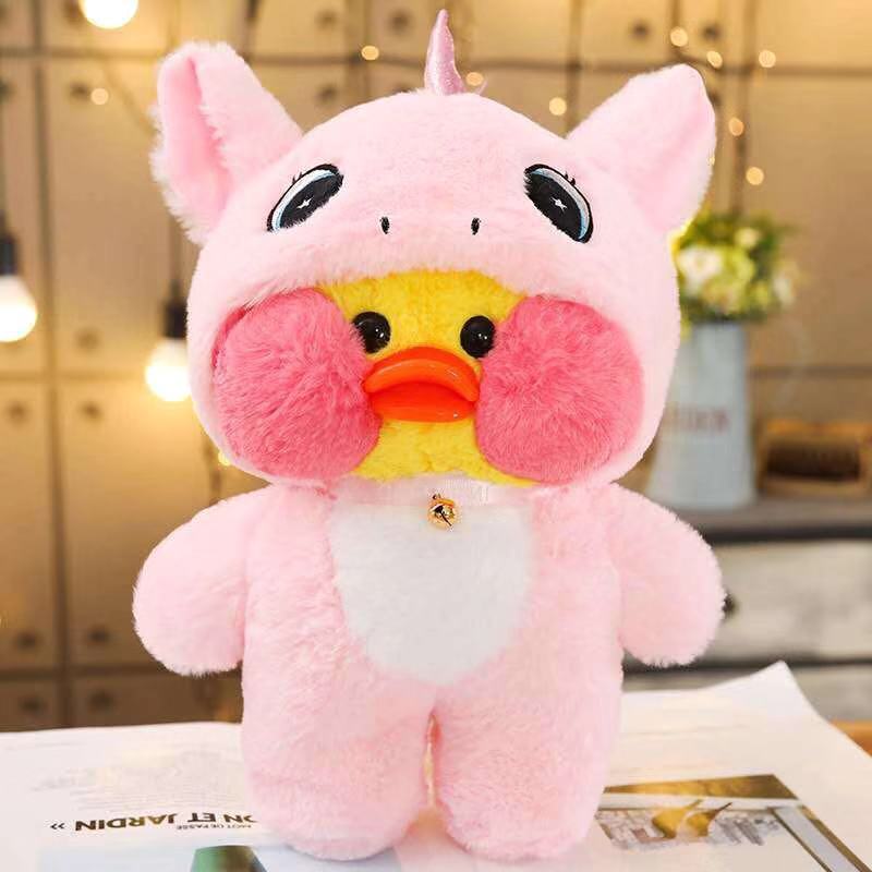 30cm Korean Netred Wearing Hyaluronic Acid Little Yellow Duck Doll Ducks Lalafanfan Ducks Plush soft Toys Ducks Doll Birthday Gi