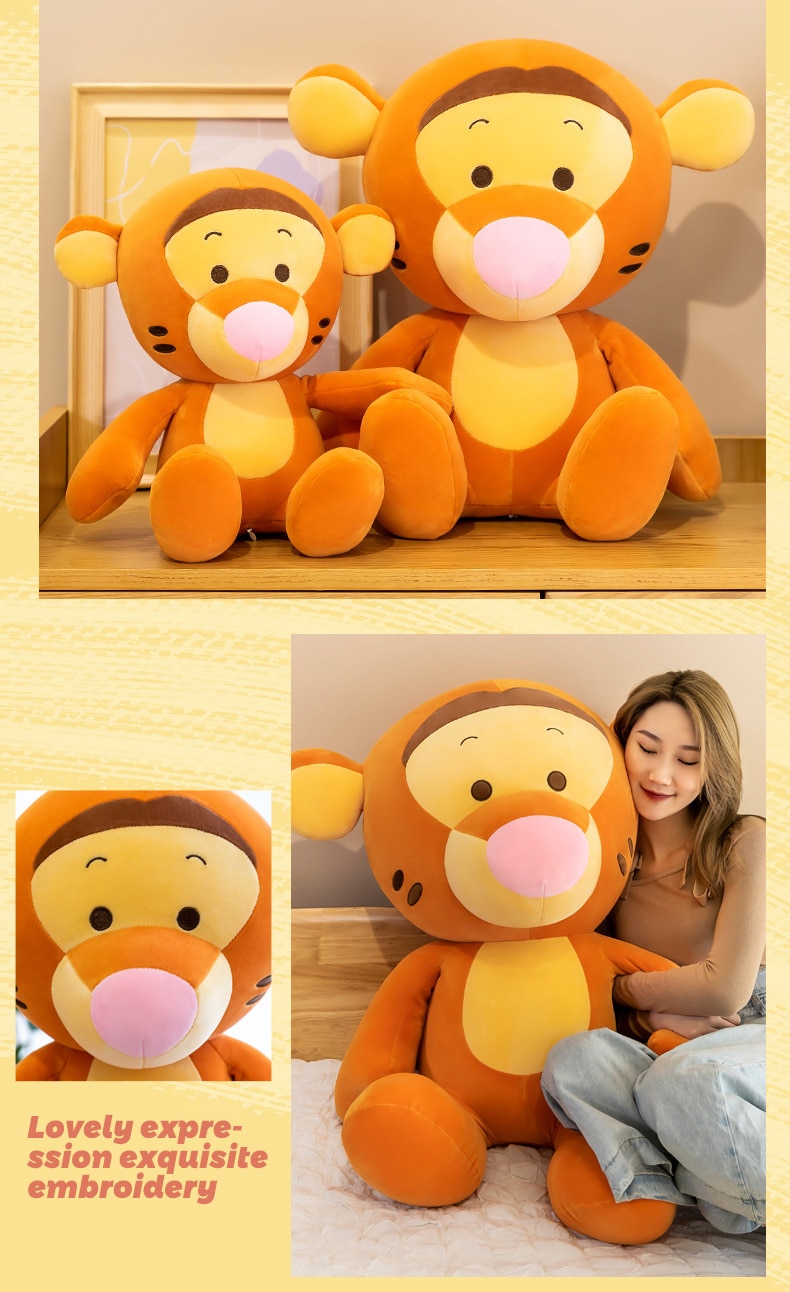 New Disney Series Dolls Tigger Plush Toy Pillow Accompanying Children Valentine's Day Birthday Gift Naughty Tiger