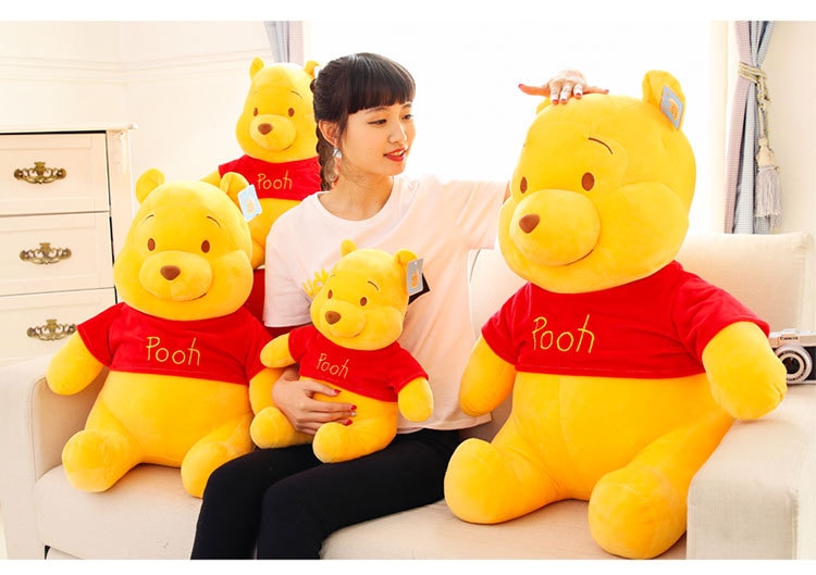 Disney Winnie The Pooh Plush Doll Toy Cartoon Winnie Pooh Bear Original Soft Stuffed Plush Toy Pillow Kids Birthday Gifts