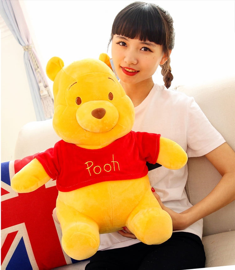 Disney Winnie The Pooh Plush Doll Toy Cartoon Winnie Pooh Bear Original Soft Stuffed Plush Toy Pillow Kids Birthday Gifts