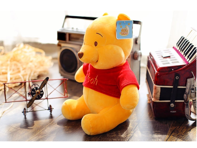 Disney Winnie The Pooh Plush Doll Toy Cartoon Winnie Pooh Bear Original Soft Stuffed Plush Toy Pillow Kids Birthday Gifts