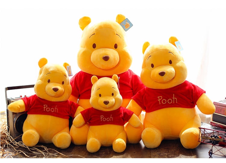 Disney Winnie The Pooh Plush Doll Toy Cartoon Winnie Pooh Bear Original Soft Stuffed Plush Toy Pillow Kids Birthday Gifts