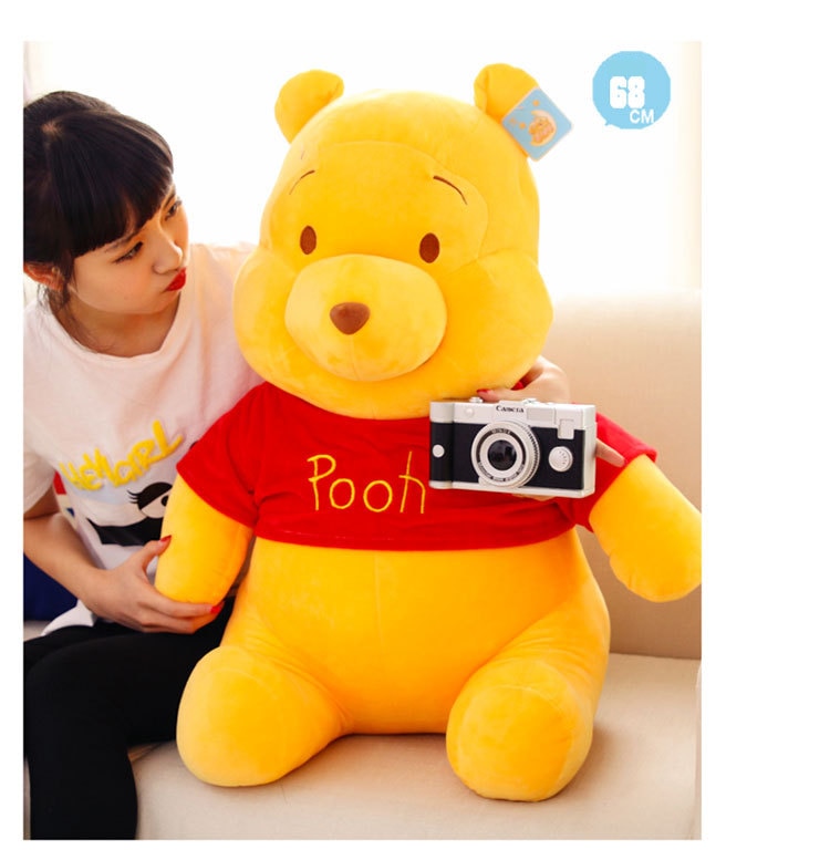 Disney Winnie The Pooh Plush Doll Toy Cartoon Winnie Pooh Bear Original Soft Stuffed Plush Toy Pillow Kids Birthday Gifts