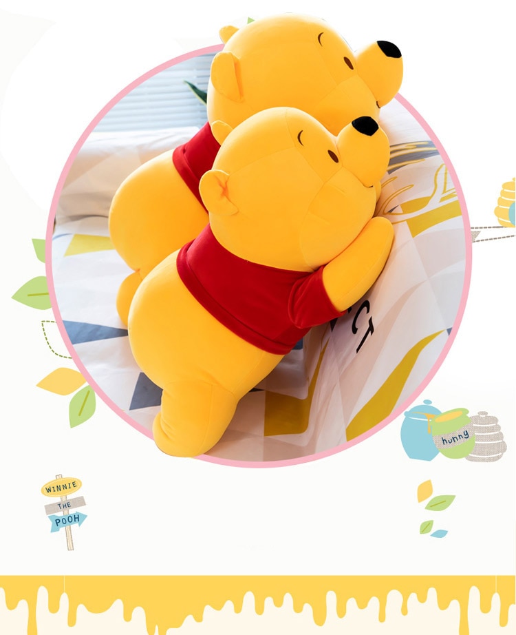 Disney Winnie The Pooh Pillow Toy Soft Plush Doll Cute Cartoon Anime Bear Animal Children's Boy Girl Kid Birthday Festival Gift