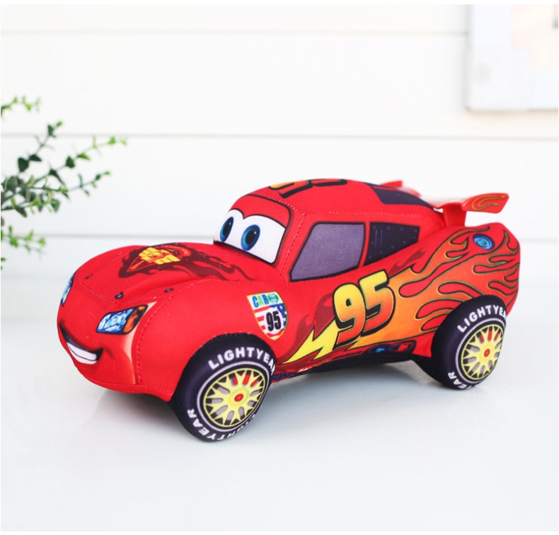 New 17cm Disney Racing Story Lightning McQueen Car Plush Toy Kawaii Car Toy Birthday Stuffed Toys Gift Dolls For Childrens