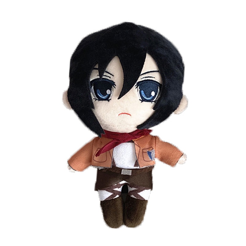 4 Kinds 20cm Attack on Titan Plush Doll Anime Cute Soft Stuffed Plush Pillow Mikasa Ackerman Plush Toys Doll Cosplay Accessories