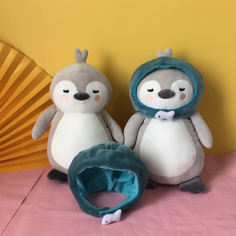 Plush Penguin Dolls Korea Popular Crash Landing on You Penguin Hat Can Removed Wing Can Shake Cartoon Plush Birthday Gifts