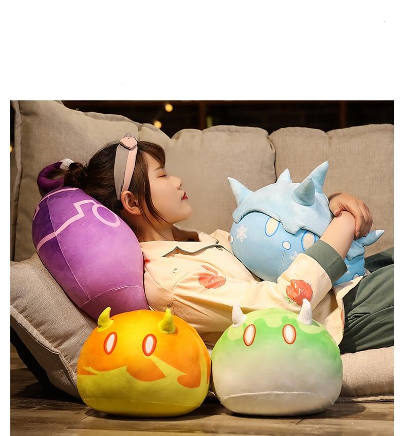 Anime Project Genshin Impact Slime Pillow Doll Women Men Kawaii Cartoon Cosplay Plush Accessories