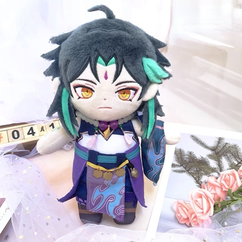 In Stock Limited Genshin Impact Xiao Cosplay Anime Plushies 20cm Cute Change Suit Clothes Plushie Dress up Stuffed Doll Toy Gift