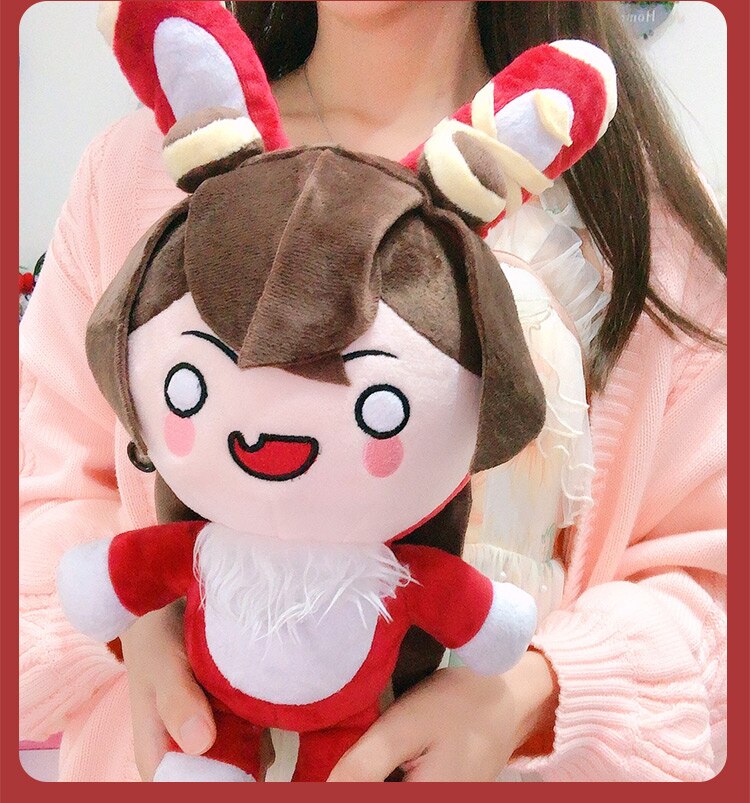 Anime Game Genshin Impact Amber Rabbit Ear Doll Plush Stuffed Toy 40cm Kawaii Anime Cosplay Cartoon Pillow Xmas Birthday Gifts