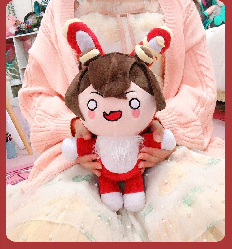 Anime Game Genshin Impact Amber Rabbit Ear Doll Plush Stuffed Toy 40cm Kawaii Anime Cosplay Cartoon Pillow Xmas Birthday Gifts