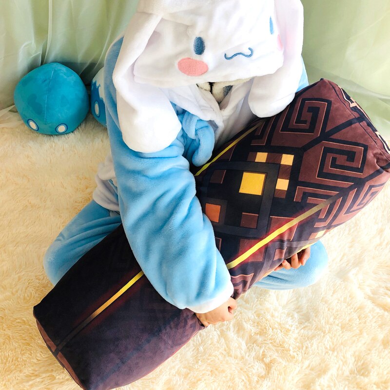 Game Genshin Impact Zhongli Pillars Pillow Cute Anime Plushie Mascot Cosplay Props Plush Doll Stuffed Toy Sofa Cartoon Cushion