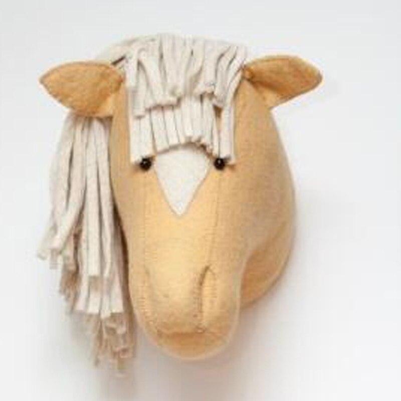Horse Head Stuffed Plush Wall Decor