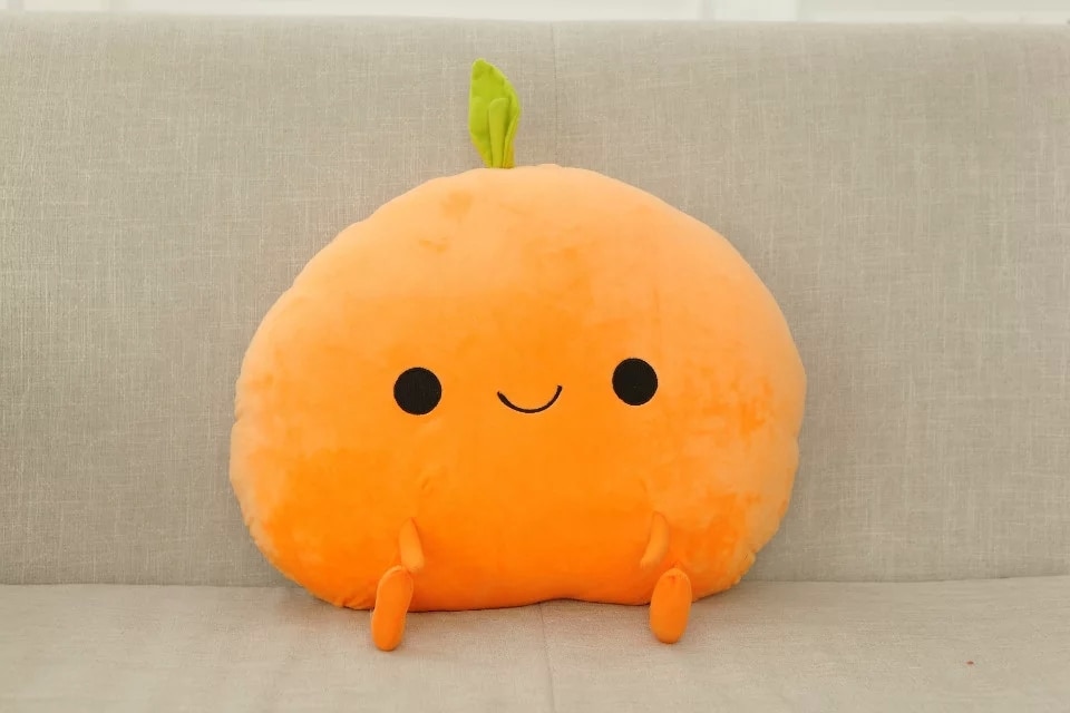 Cute Cartoon Fruit Plush Toy Peach Mango Orange Pear Stuffed Pillow Home Deco Birthday Gifts