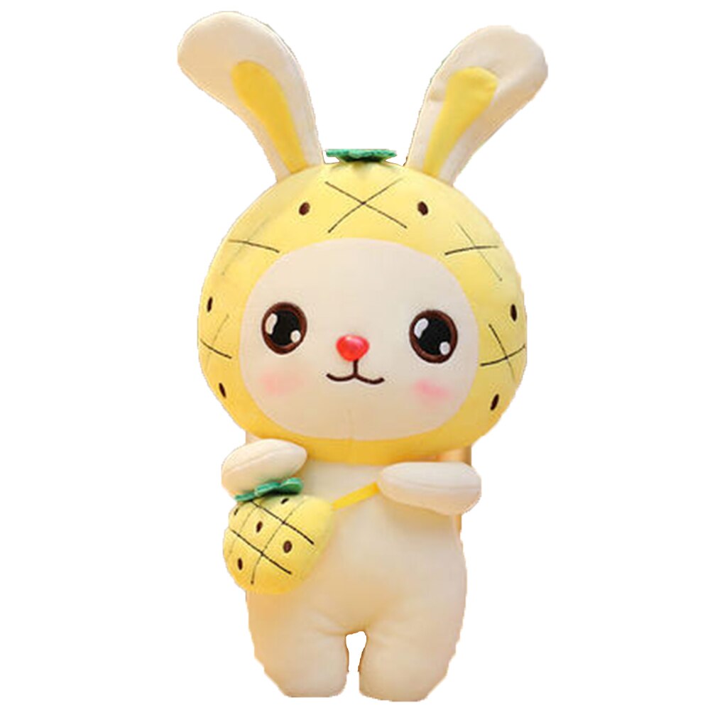 Cute fruit rabbit clings pillow plush toy strawberry pineapple watermelon doll orange doll birthday gift girl
