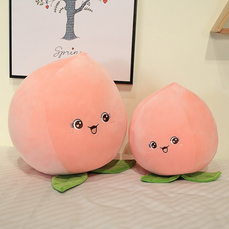 30/45CM Cute Peach Plush Toys Lovely Stuffed Soft Fruit Dolls Simulation Peach Pillow Sofa Cushion For Children Girls Gifts