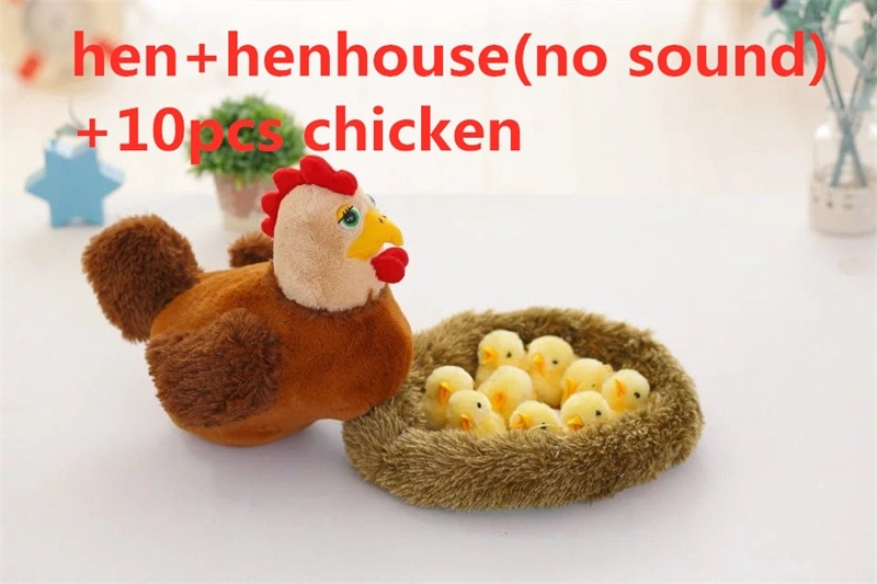 35CM Stuffed Chicken Doll Plush Toys Pretend Kid's Early Education Home Decoration Christmas Birthday Gifts