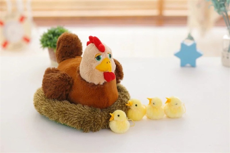 35CM Stuffed Chicken Doll Plush Toys Pretend Kid's Early Education Home Decoration Christmas Birthday Gifts