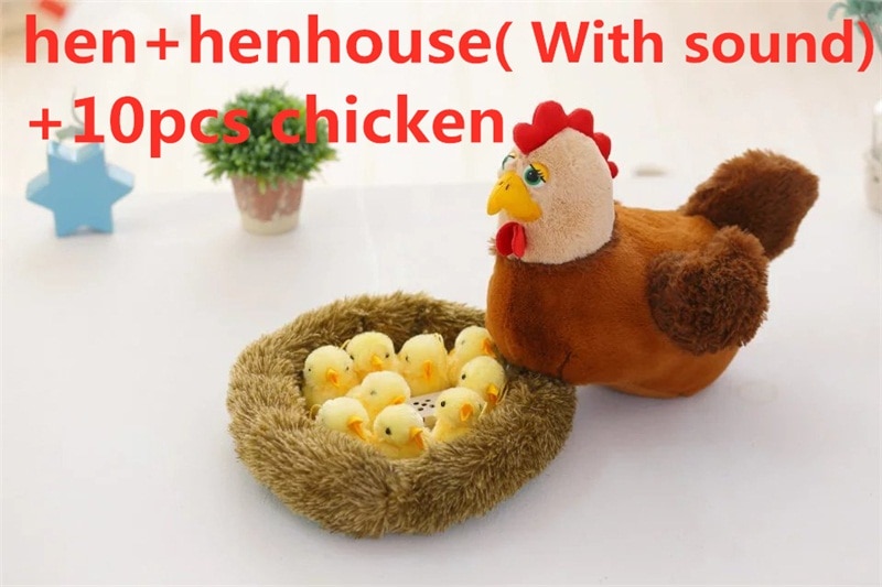 35CM Stuffed Chicken Doll Plush Toys Pretend Kid's Early Education Home Decoration Christmas Birthday Gifts