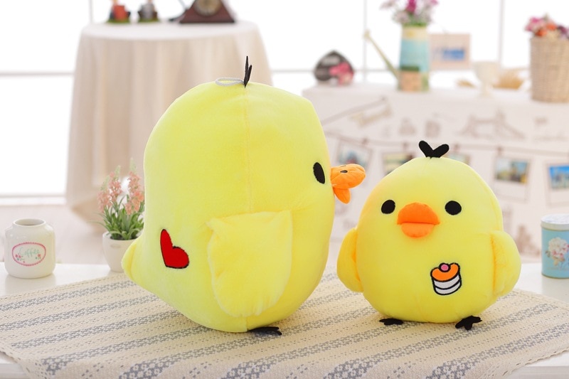 1pc Lovely Chick Plush Doll Stuffed Kids Toys for Children Chicken Rooster Cock Wedding Birthday Gifts Creative New Style 2018