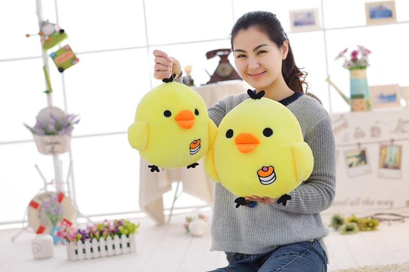 1pc Lovely Chick Plush Doll Stuffed Kids Toys for Children Chicken Rooster Cock Wedding Birthday Gifts Creative New Style 2018