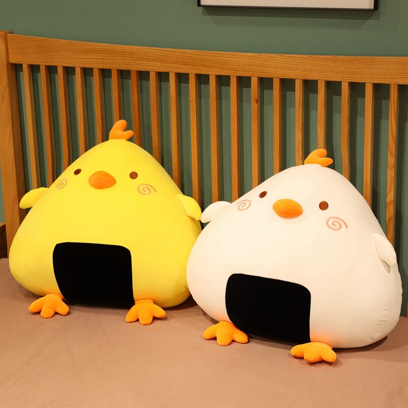 Japanese Sushi Rice ball Chicken Plush Throw Pillow Cute Soft Stuffed Cartoon Animals Chick Sushi Food Shape Bed Cushion Gift